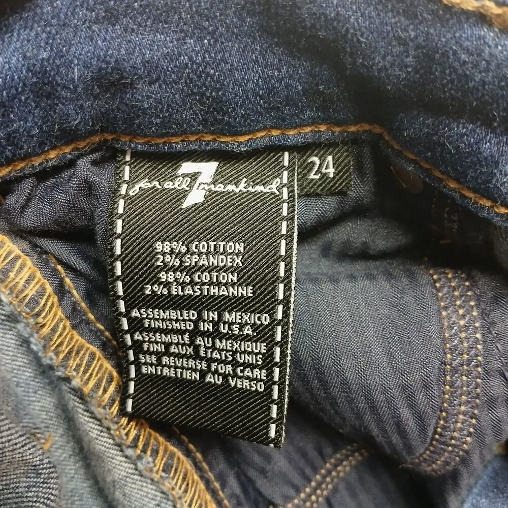 7 For All Mankind The Ankle Skinny Women's Distressed Jeans Size 24 - Picture 8 of 11